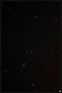 Close-up sur Orion, parce que j'aime bien les filés d'étoiles.